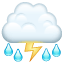 Thunderstorm emoji U+26C8 Thunderstorm emoji U+26C8