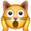 Emoji de gato horrorizado Whatsapp U + 1F640