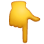 Indice emoji verso il basso U + 1F447