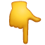 Emoji do indicador para baixo U + 1F447