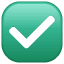 Green check mark symbol U+2705 Green check mark symbol U+2705