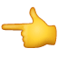 Mano che punta a sinistra Emoji U + 1F448