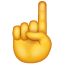 Indice emoji Whatsapp U + 261D
