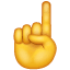 Emoji do dedo indicador Whatsapp U + 261D