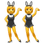 Donne con orecchie da coniglio Emoji U + 1F46F