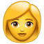 Emoji donna Whatsapp U + 1F469