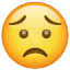 Preoccupato Whatsapp Smiley U + 1F61F